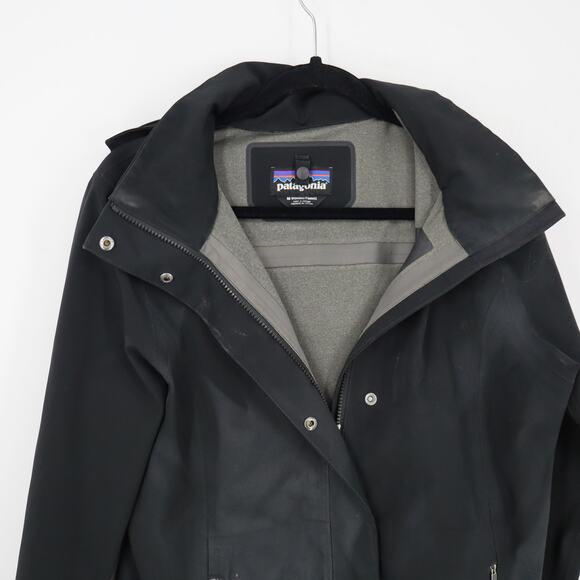 Patagonia Black W's Lash Point Parka Water Resistant Warm Outdoor Jacket Medium - Picture 3 of 10